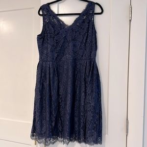 Weddington Way Navy Lace v neck dress size 16